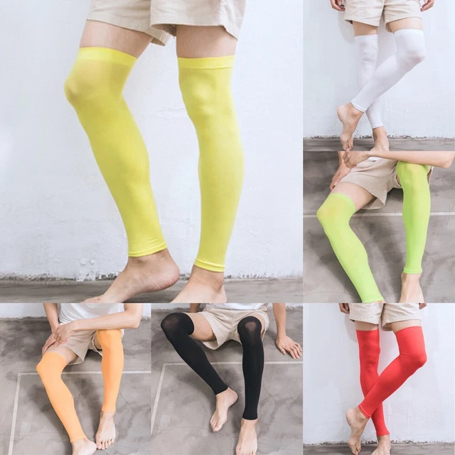 Hommes Chaussettes Compression Hauteur Genou Soutien Mince Jambe Long Uni Color