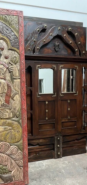 Antique Medieval Door, Barn doors, Rustic Gothic Teak Wine Cellar Door CLEARANCE 5