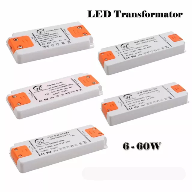 LED Driver Trafo Transformator DC 12V 12W - 60W LED Treiber Netzteil G4 MR16 DE