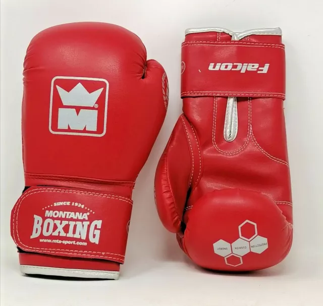 Montana - Gants De Boxe Initiation Falcon Multi Boxes Coloris Rouge  12 Oz