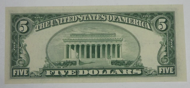 Series 1953-A $5 Blue Seal Silver Certificate Note Nice CRISP UNC Fr#1656 4
