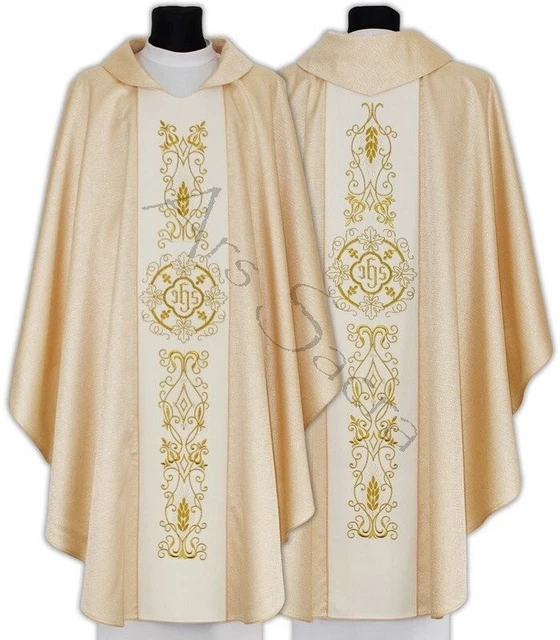Embroidered Gold Chasuble & Stole
