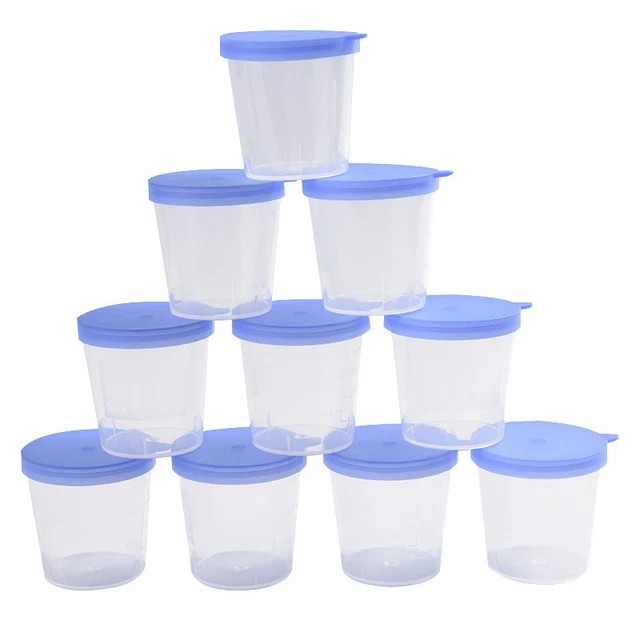 40ml Lab stool sample collection cup hard plastic urine test collections cu*TQ