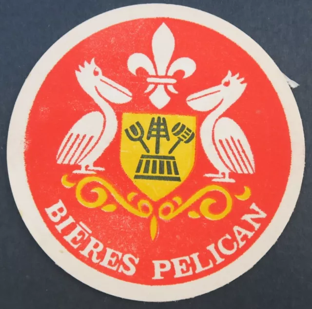 Ancien Sous-bock bière PELICAN beer beermat coaster Bierdeckel 13