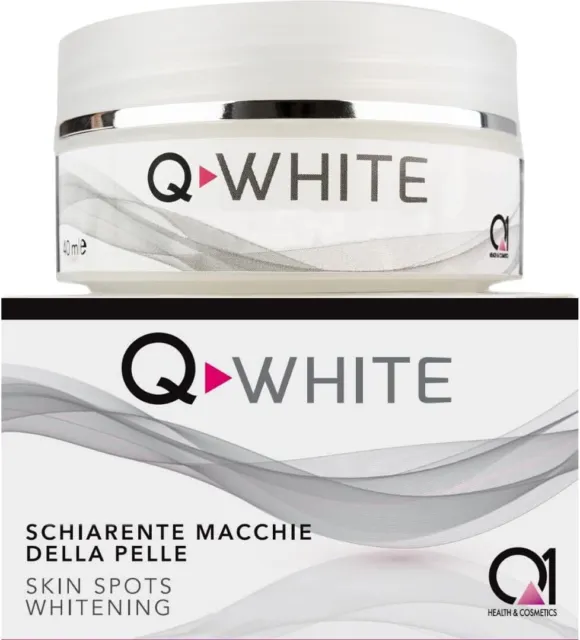 Q1 Q-White Gel Crema Schiarente Viso e Corpo | per Rimozione delle Macchie