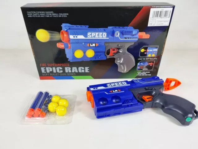 NERF Bullet Soft Dart Gun REAL Laser Sniper PRIME Cops Robber Battery Power  Toy