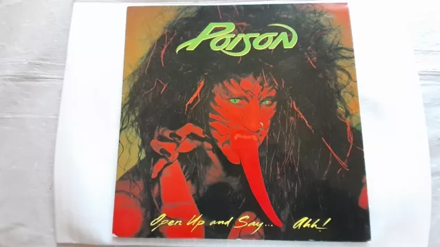 Poison    "Open Up And Say... Ahh!"    Vinyl Lp Records    (Uncensored Sleeve)