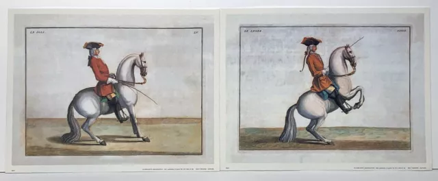 Eisenberg Horse engraving reproduction Prints 1727 Dressage Le Leger/Le Joli