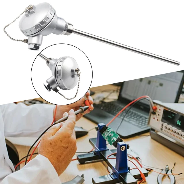 Temperature Sensor Prode Threaded HIGH PRECISION PT100 Temperature Sensor Probe 12 NPT Thread Reliable ...