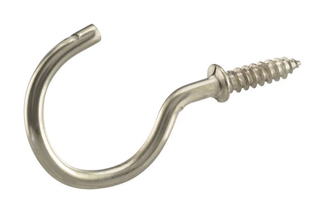 Hillman 122237 Nickel Indoor/Outdoor Cup Hook 7/8 in.