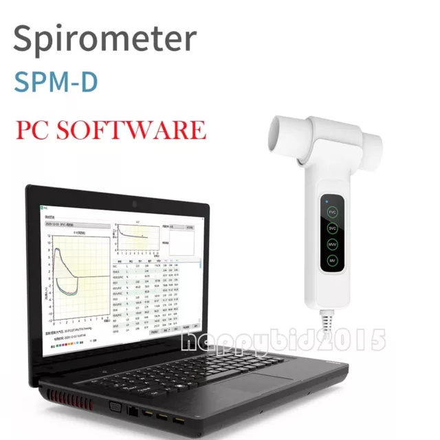 PC Based Digital Spirometer Lung Condition Pulmonary Function USB Software,SPM-D