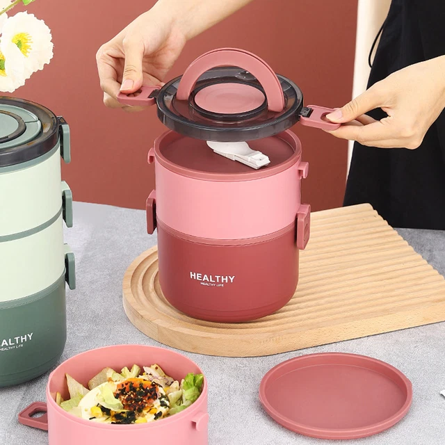 Lot De 4 Boîtes Repas En Inox Avec Compartiment Amovible - 550ml, 850ml, 1400ml - Bento étanche Pour Soupe, Salade, Pique-nique - 6