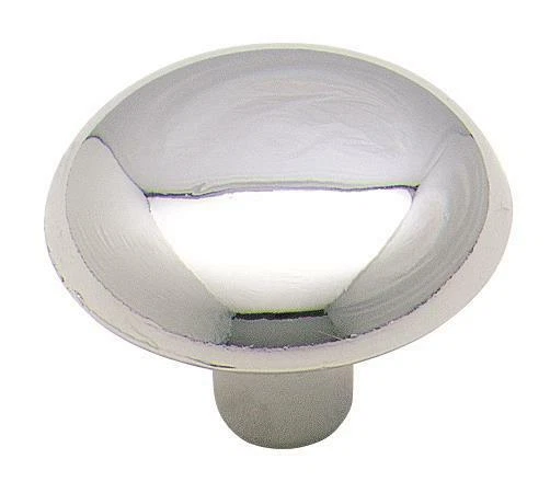 Polished Chrome Mushroom Kitchen Cabinet Knob 1-1/4" Diameter  - pack of 10