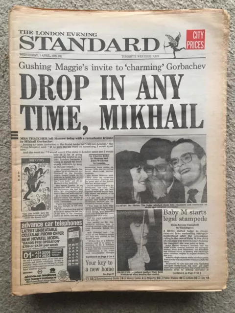 The London Evening Standard 1st April 1987