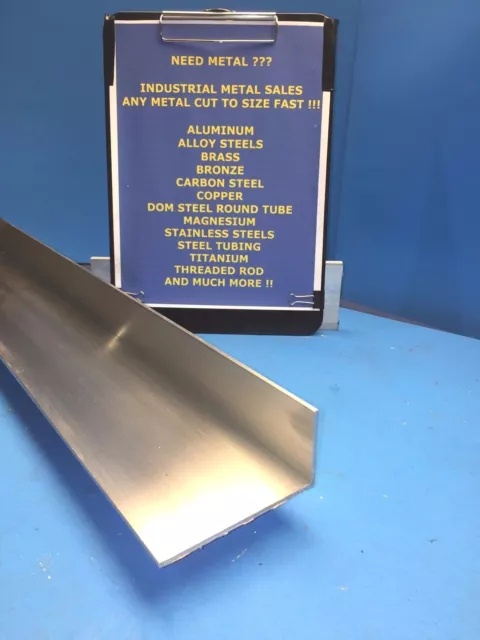 2" x 4" x 24" Long x 1/8" Thick 6063 T52 Aluminum Angle-->2" x 4" x 1/8" Angle