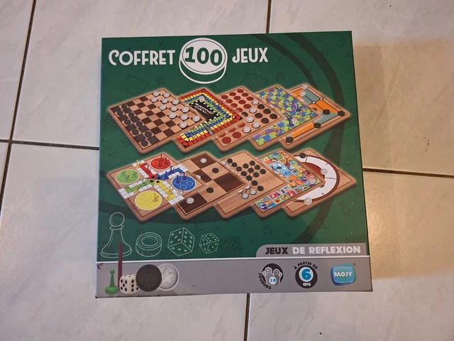 ANCIEN JEU DE Société Mallette Boite de Jeux Dames, L'oie et Chevaux