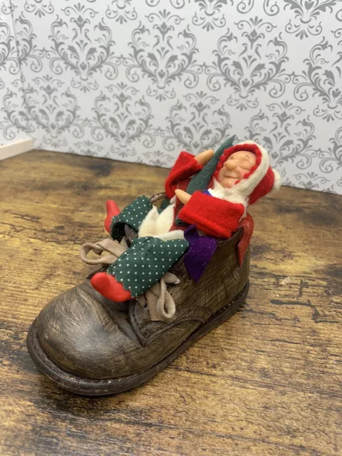 LADY ELF CHRISTMAS Xmas Handmade Santa Dollhouse Miniatures Carolyn  Lindquist $49.99 - PicClick