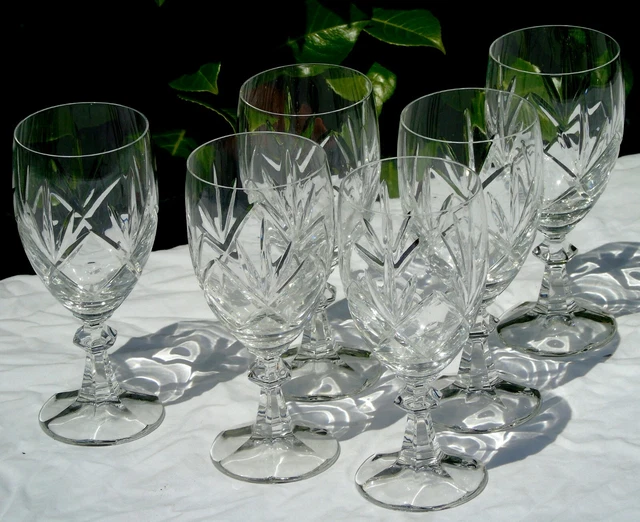6 VERRES A Orangeade ou à eau 38 Cl Cristal D'arques Modèle Fleury Épi