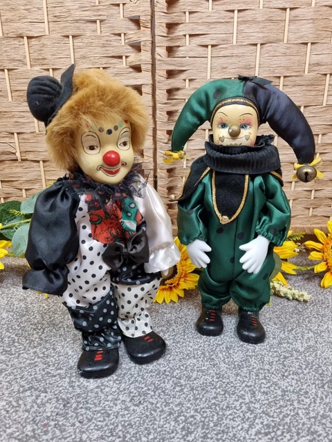 Porcelain head clown dolls sales