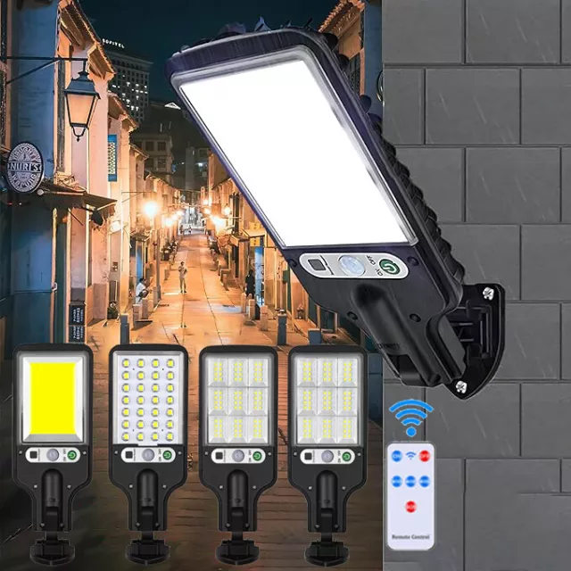 LED Solar Street Wall Light PIR Motion Sensor Security Garden Lamp Floodlight