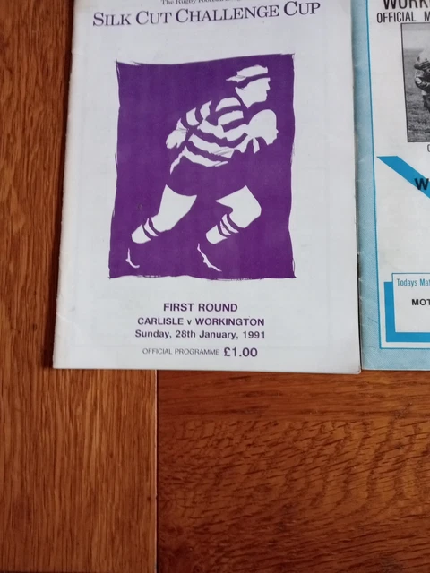 3 - Workington Rugby League  Programs (1991)
