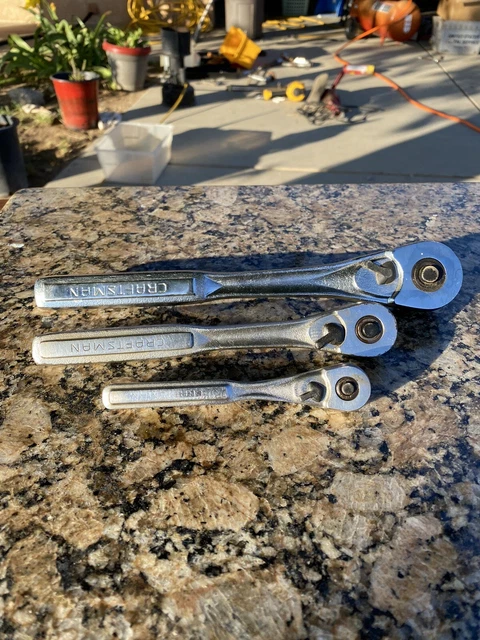 Lot Of 3 Craftsman 44985,43784,43186, Ratchet Set 1/4" 3/8" 1/2" ,Forged in USA Lot Of 3 Craftsman 44985,43784,43186, Ratchet Set 1/4" 3/8" 1/2" ,Forged in USA