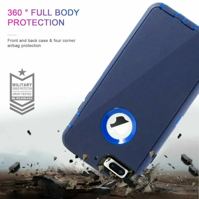 For Apple iPhone 6 7 8 Plus SE 2nd 3rd Shockproof Case Cover + Screen Protector 2