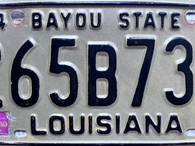 1974 Louisiana Bayou State American License Licence USA Number Plate 265B735 3