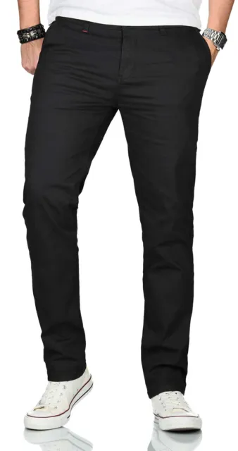 Pantaloni uomo designer tessuto chino stretch regular slim neri 34/30 H1136 K8