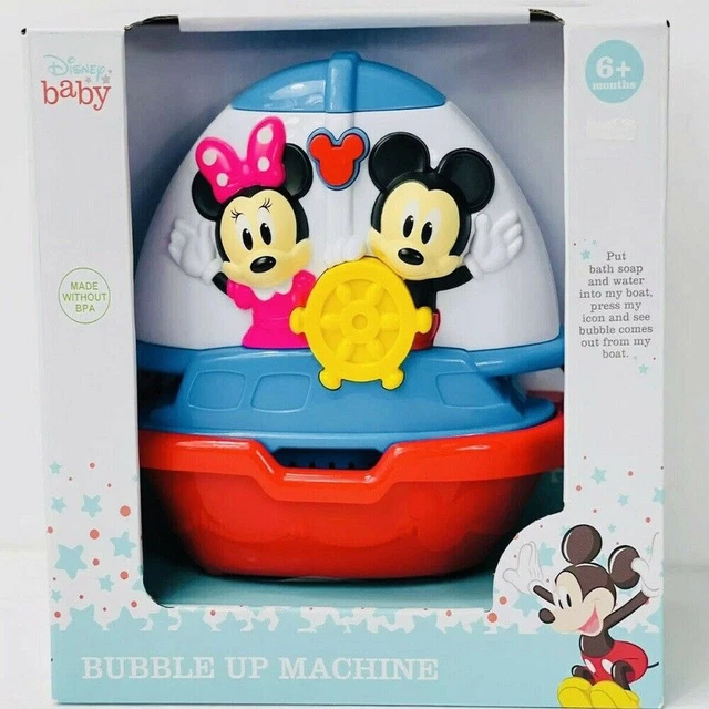 DISNEY BABY MICKEY and Minnie Mouse Boat Bubble Up Bubbles Blower