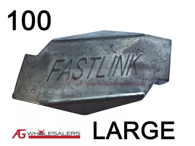 100 X Large Fastlink Fence Fencing Wire Joiners -Works With Gripple® Tensioning