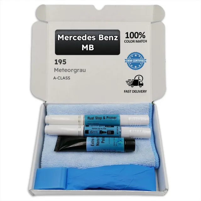195 Meteorgrau Gray Touch Up Paint for Mercedes Benz MB A CLASS Pen Stick Scrat