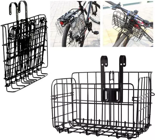 Faltbarer Fahrradkorb Zusammenklappbar Abnehmbarer Vorne Hinten Einkaufskorb DE