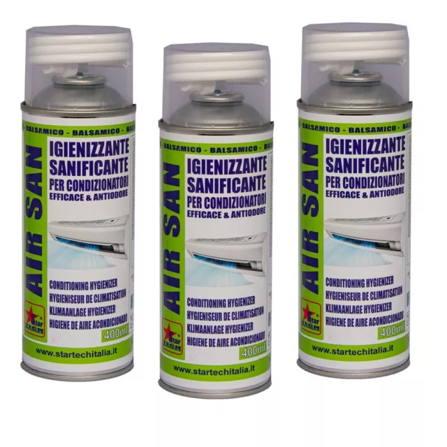 3 BOMBOLETTE Spray PULITORE ARIA Condizionatore Climatizzatore auto