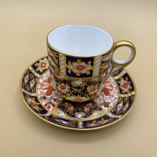 Royal Crown Derby Imari Demitasse Cup and Saucer 1921-65 2451 (Flaw)