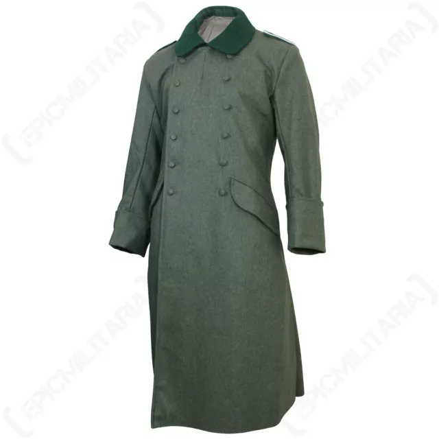 WW2 German M36 Wool Great Coat - Repro Trench Over Heer Army Field Grey New