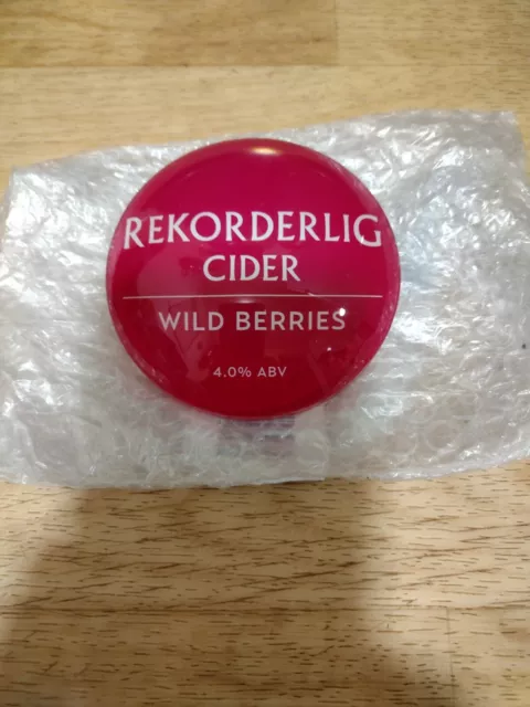 New Rekorderlig Cider Wild Berries Round Fish Eye Bar Pump Badge,man cave pub