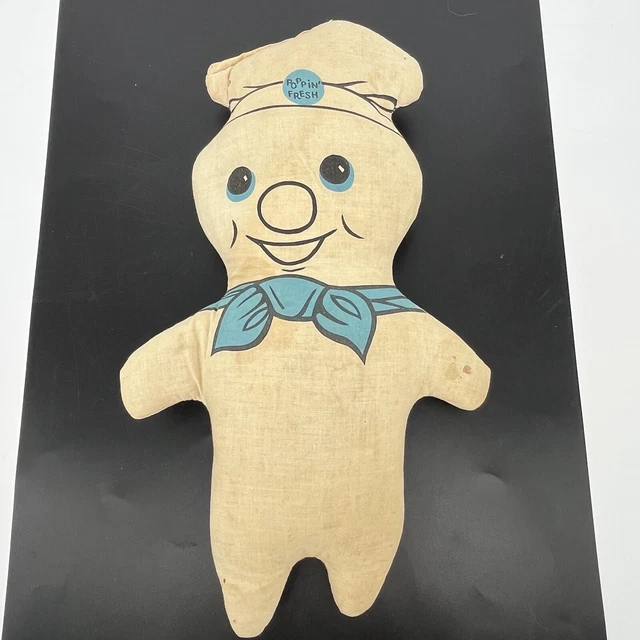 Poppin Fresh Pilisbury Doughboy Plush Cloth 15” Vintage