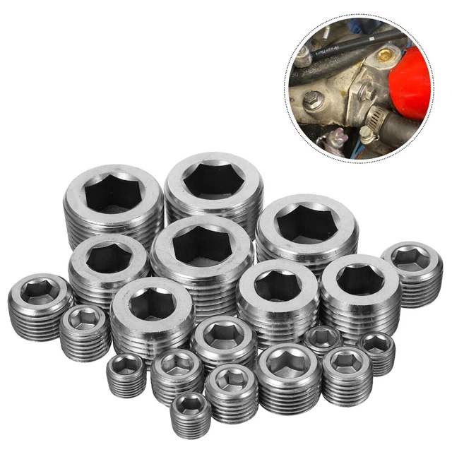 Sechskant-Kehlstopfen Steckdosenadapter Schlauchende Silver Edelstahlmaterial