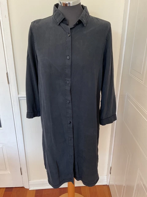 WOMEN'S ZARA PREMIUM Denim Collection Size M Washed Black Shirt