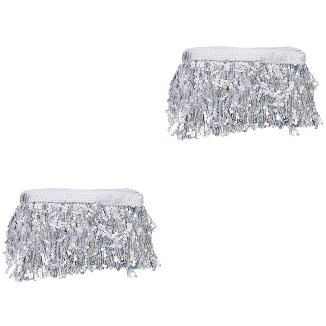 2x Tassel Trim The Yard Fringe Fabric Trim Fringe for Sewing