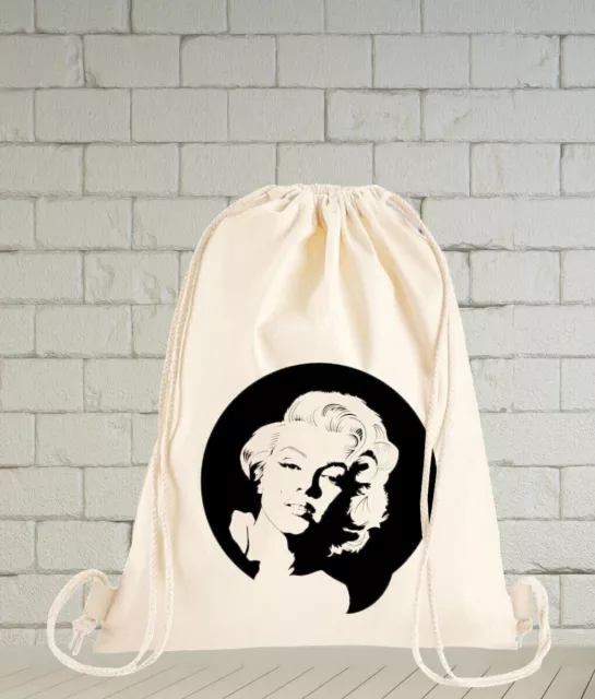 Rucksack naturweiß aus recycelten Materialien - Marilyn Monroe