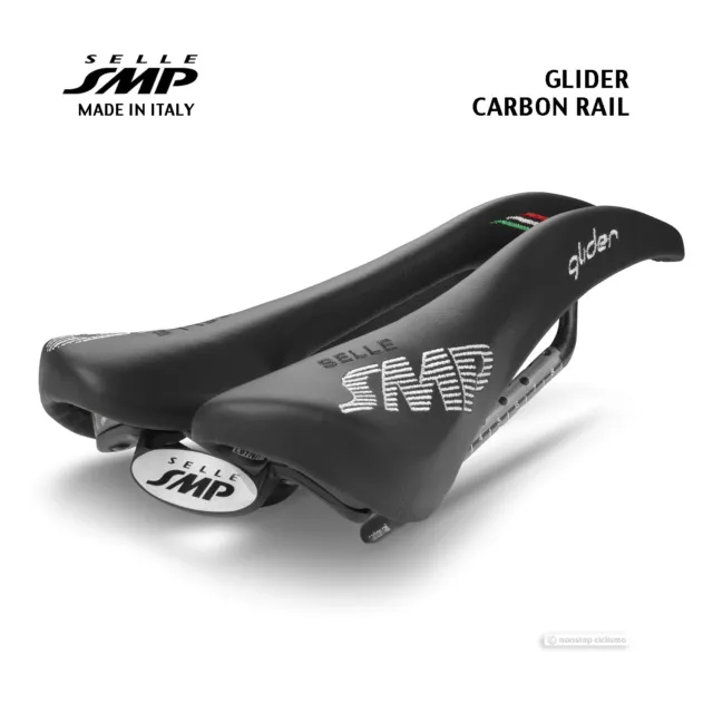 NEW Selle SMP GLIDER CARBON Saddle : BLACK - MADE IN iTALY!