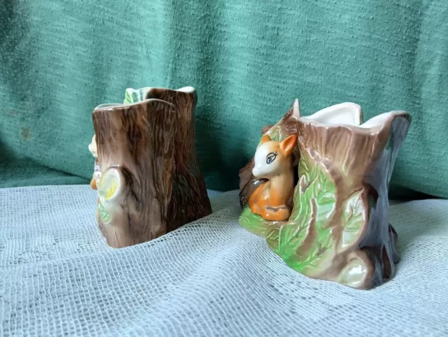 Two Vintage Fauna Pottery Hornsea No.25 and Eastgate No. 57 Bud Posy Vases 3