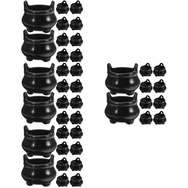40 Pcs Miniature Witch Cauldron Mini Cauldron Model Halloween Mini Cauldron