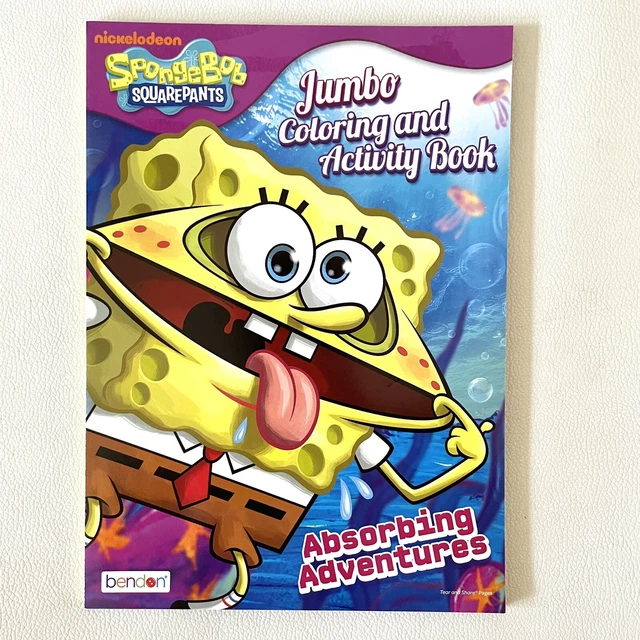 SPONGEBOB SQUAREPANTS JUMBO Coloring Activity Book! Nickelodeon Patrick Krabs £3.69 - PicClick UK