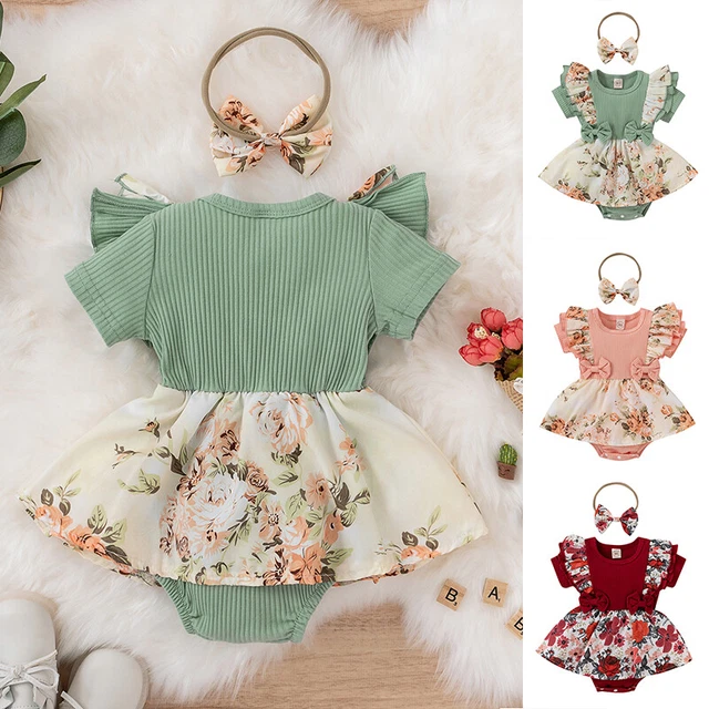 Tuta floreale neonata bambina vestiti neonato tuta floreale abito tuta da gioco