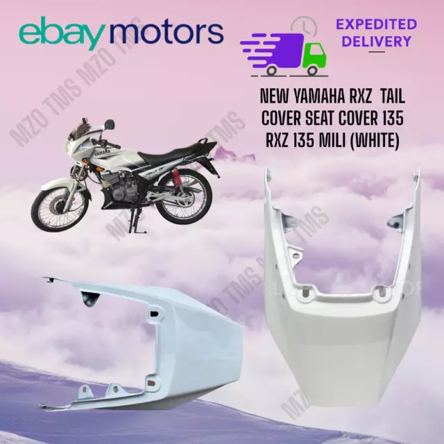 Nueva Cubierta Trasera Yamaha Rxz135 Rxz 135 Mili (Blanca) Envío Rápido