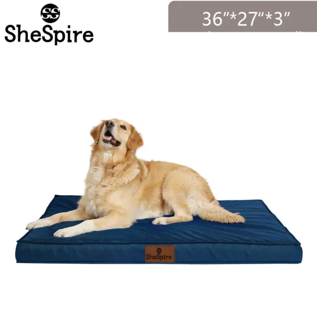 SheSpire Blue Orthopedic Memory Foam Dog Bed Soft Pet Mattress for Large Dog