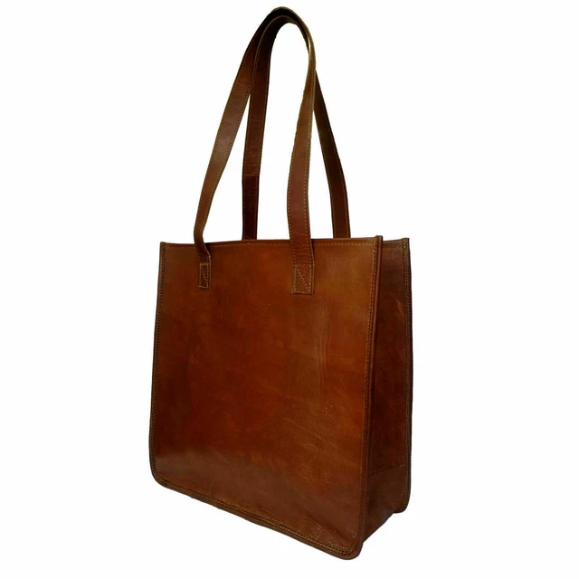 Main Fourre-Tout Porte-Monnaie Cuir Véritable Tous les Jours Sac à Marron Femmes